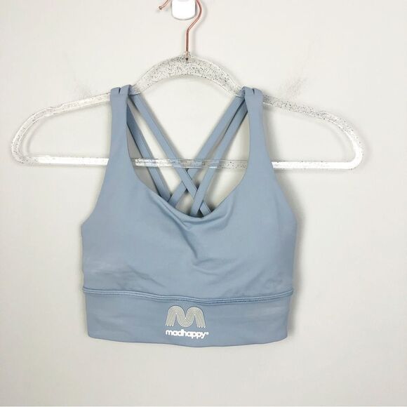 LULULEMON x MADHAPPY | Energy Longline Bra Light Blue Collab Women’s Size 4 - Picture 6 of 14